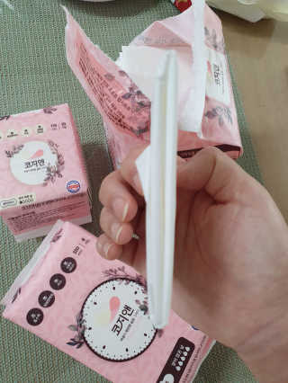 코지앤 생리대 체험 패키지 — 4점을 준 리뷰어가 2020년 10월 올린 사용 사진