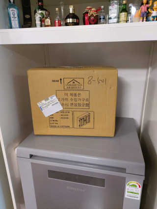 바네스데코 화이트 인테리어 원목 벽걸이 인터폰박스 — 1점을 준 리뷰어가 2020년 5월 올린 사용 사진