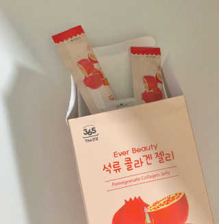 365더건강 에버뷰티 석류콜라겐 젤리 — 5점을 준 리뷰어가 2020년 7월 올린 사용 사진