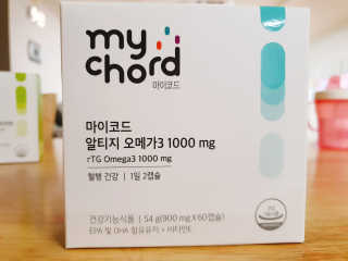 JW중외제약 마이코드 알티지 오메가3 1000 mg — 4점을 준 리뷰어가 2020년 8월 올린 사용 사진