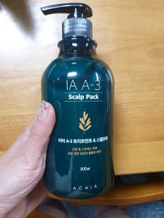 아카이아 이아 A3 헤어스캘프팩 500ml — 4.5점을 준 리뷰어가 2020년 6월 올린 사용 사진
