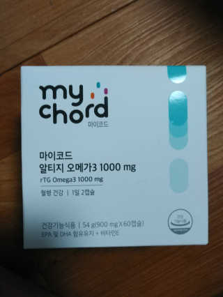 JW중외제약 마이코드 알티지 오메가3 1000 mg — 5점을 준 리뷰어가 2020년 8월 올린 사용 사진