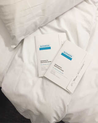 바이오믹 BIOMEEK SENSIMETIC SOOTHING MASK.S — 5점을 준 리뷰어가 2020년 6월 올린 사용 사진