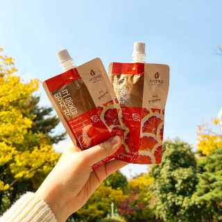 자연에온 핑크 자몽 착즙 100mL 10개입 2BOX — 5점을 준 리뷰어가 2020년 10월 올린 사용 사진