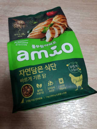 [풀무원 아미오] 자연담은식단 1kg 3종 — 3점을 준 리뷰어가 2020년 12월 올린 사용 사진