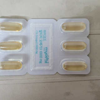 JW중외제약 마이코드 알티지 오메가3 1000 mg — 5점을 준 리뷰어가 2020년 10월 올린 사용 사진