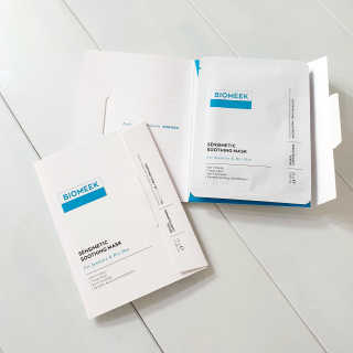 바이오믹 BIOMEEK SENSIMETIC SOOTHING MASK.S — 5점을 준 리뷰어가 2020년 7월 올린 사용 사진