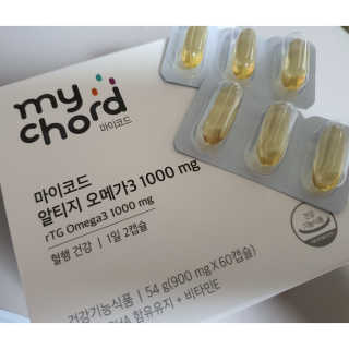 JW중외제약 마이코드 알티지 오메가3 1000 mg — 5점을 준 리뷰어가 2020년 7월 올린 사용 사진