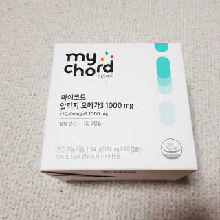 JW중외제약 마이코드 알티지 오메가3 1000 mg — 5점을 준 리뷰어가 2020년 8월 올린 사용 사진