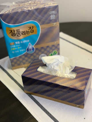잘풀리는집 부드러운 모이스처 보습 미용 티슈 230매 — 5점을 준 리뷰어가 2020년 9월 올린 사용 사진