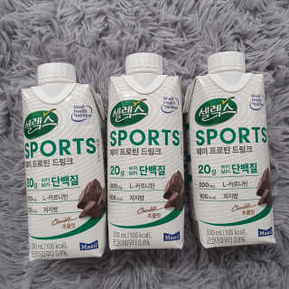 셀렉스스포츠 셀렉스 스포츠 드링크 초콜릿 _ 330ml x 12팩 — 5점을 준 리뷰어가 2020년 11월 올린 사용 사진