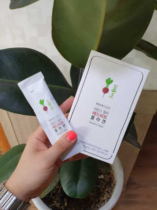 유유네이처 머빈스 젤리 레드비트 콜라겐 — 4.5점을 준 리뷰어가 2020년 7월 올린 사용 사진