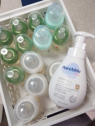 Purebble [퓨어블] 베이비 젖병세정제 500ml — 5점을 준 리뷰어가 2020년 8월 올린 사용 사진