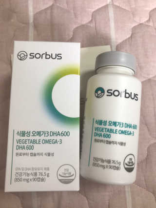 소버스 식물성 오메가3 DHA 600 — 5점을 준 리뷰어가 2020년 5월 올린 사용 사진