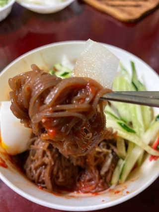 [해주냉면] 신천맛집 매운 비빔냉면 2인분 + 무절임 — 5점을 준 리뷰어가 2020년 5월 올린 사용 사진