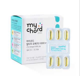 JW중외제약 마이코드 알티지 오메가3 1000 mg — 4점을 준 리뷰어가 2020년 9월 올린 사용 사진