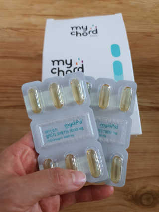 JW중외제약 마이코드 알티지 오메가3 1000 mg — 5점을 준 리뷰어가 2020년 7월 올린 사용 사진