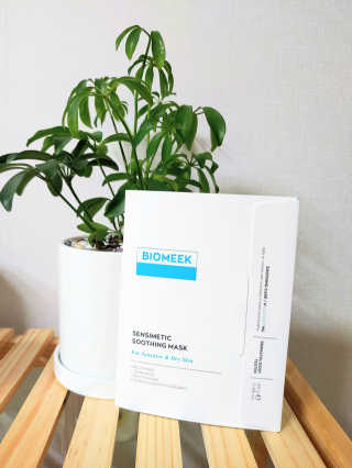 바이오믹 BIOMEEK SENSIMETIC SOOTHING MASK.S — 5점을 준 리뷰어가 2020년 7월 올린 사용 사진