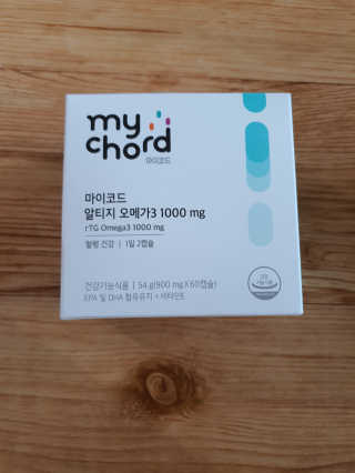 JW중외제약 마이코드 알티지 오메가3 1000 mg — 5점을 준 리뷰어가 2020년 7월 올린 사용 사진