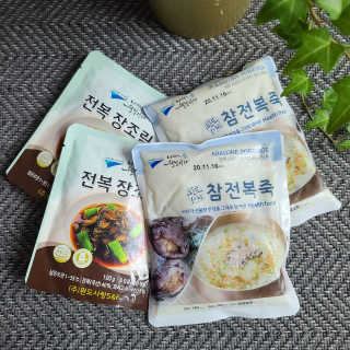 바다는다웰빙이다 완도사랑 전복죽 250g - 2팩 + 전복장조림 2팩 — 5점을 준 리뷰어가 2020년 11월 올린 사용 사진