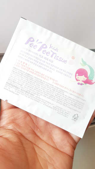 코리인제이아일랜드 키즈 피피티슈  Kids Pee Pee Tissue — 5점을 준 리뷰어가 2020년 10월 올린 사용 사진