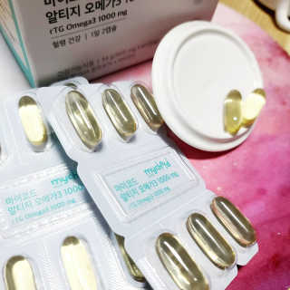 JW중외제약 마이코드 알티지 오메가3 1000 mg — 5점을 준 리뷰어가 2020년 8월 올린 사용 사진