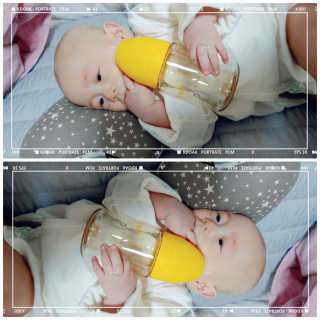 유비맘 PPSU 젖병 노꼭지_200ml_컬러 랜덤 발송 — 5점을 준 리뷰어가 2020년 10월 올린 사용 사진