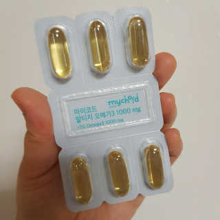 JW중외제약 마이코드 알티지 오메가3 1000 mg — 5점을 준 리뷰어가 2020년 9월 올린 사용 사진