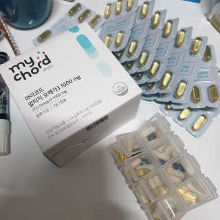 JW중외제약 마이코드 알티지 오메가3 1000 mg — 5점을 준 리뷰어가 2020년 8월 올린 사용 사진