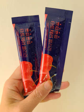 서울약사신협_쁘띠쁘띠타트체리콜라겐_20g x 14포 — 5점을 준 리뷰어가 2020년 11월 올린 사용 사진
