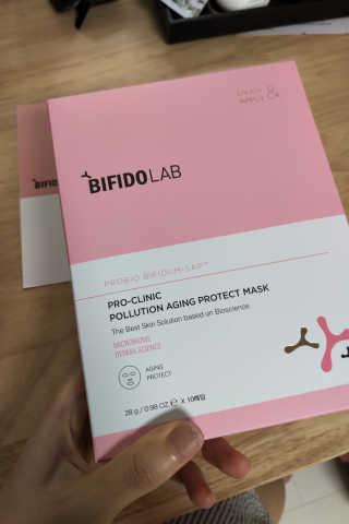 비피도랩 프로클리닉 폴루션에이징 프로텍트 마스크 — 5점을 준 리뷰어가 2020년 7월 올린 사용 사진