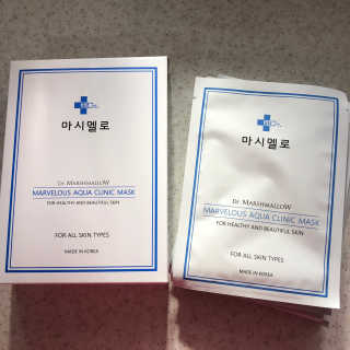 닥터마시멜로 닥터마스멜로 마블러스 아쿠아 클리닉 마스크 — 5점을 준 리뷰어가 2020년 8월 올린 사용 사진
