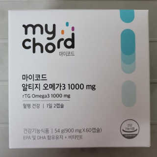 JW중외제약 마이코드 알티지 오메가3 1000 mg — 5점을 준 리뷰어가 2020년 9월 올린 사용 사진
