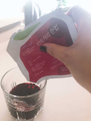 [착한습관] 신선한 타트체리 33알 가득, 타트체리 한컵 — 5점을 준 리뷰어가 2020년 12월 올린 사용 사진