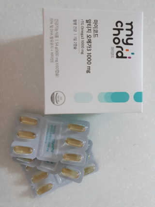 JW중외제약 마이코드 알티지 오메가3 1000 mg — 4.5점을 준 리뷰어가 2020년 9월 올린 사용 사진