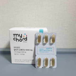JW중외제약 마이코드 알티지 오메가3 1000 mg — 5점을 준 리뷰어가 2020년 9월 올린 사용 사진