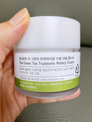 토니모리 더 그린티 트루바이옴 수분크림 — 4점을 준 리뷰어가 2020년 9월 올린 사용 사진