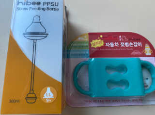 하이비코리아 앉아서나서서먹는젖병 하이비 PPSU 빨대젖병 — 5점을 준 리뷰어가 2020년 6월 올린 사용 사진