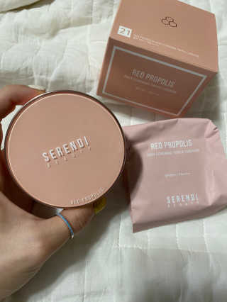세렌디뷰티 레드 프로폴리스 하이 커버링 트리플 쿠션 — 5점을 준 리뷰어가 2020년 8월 올린 사용 사진