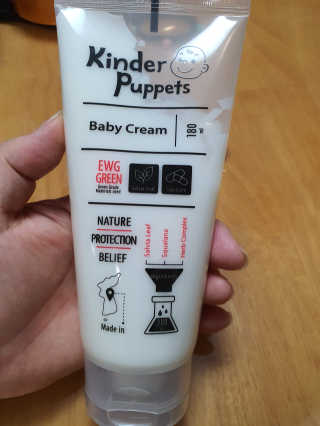 킨더퍼페츠 베이비크림 180ml — 5점을 준 리뷰어가 2020년 9월 올린 사용 사진