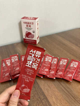 조은약초 석류콜라겐 석류즙 석류쪼옥 젤리 스틱 15포 x 20g — 5점을 준 리뷰어가 2020년 8월 올린 사용 사진