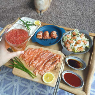 동원산업 항공직송 동원생연어_400g — 5점을 준 리뷰어가 2020년 4월 올린 사용 사진