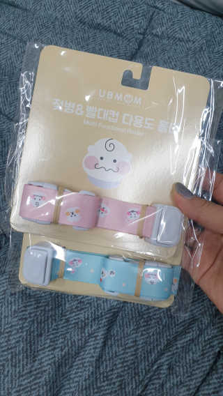 유비맘 젖병 빨대컵 다용도 홀더 1+1 _ 컬러 랜덤 발송 — 5점을 준 리뷰어가 2020년 9월 올린 사용 사진