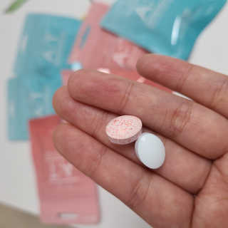 입 냄새 완화에 도움을 주는 에티켓 캔디 복숭아맛 앳캔디 — 3점을 준 리뷰어가 2020년 12월 올린 사용 사진