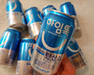 일화 아임톡 탄산수 355mlX24캔 + 보냉팩 증정이벤트 — 5점을 준 리뷰어가 2020년 4월 올린 사용 사진
