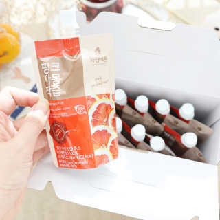 자연에온 핑크 자몽 착즙 100mL 10개입 2BOX — 5점을 준 리뷰어가 2020년 10월 올린 사용 사진