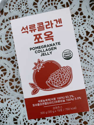 조은약초 석류콜라겐 석류즙 석류쪼옥 젤리 스틱 15포 x 20g — 5점을 준 리뷰어가 2020년 8월 올린 사용 사진