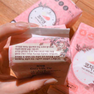 코지앤 생리대 체험 패키지 — 3점을 준 리뷰어가 2020년 10월 올린 사용 사진