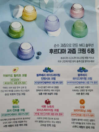 [수분크림 맛집-후르디아]  과즙 미니 크림 6종 세트 — 5점을 준 리뷰어가 2020년 4월 올린 사용 사진