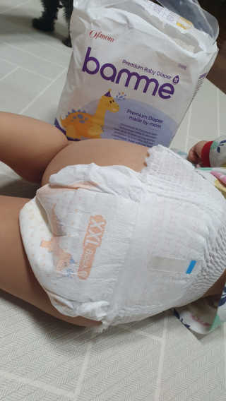 오브맘 밤 프리미엄 아기 기저귀 팬티형 밴드형 — 5점을 준 리뷰어가 2020년 11월 올린 사용 사진